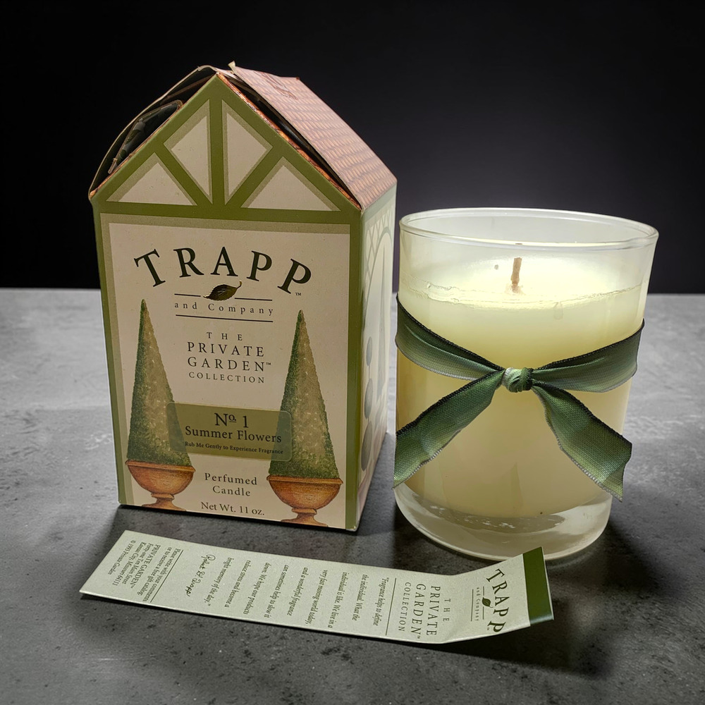 Vintage TRAPP Private Gardens No 1 Summer Flowers 11 oz Candle NEW House Box